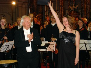 Father and daughter after the successful premiere of Gabriel's Op. 157, May 2013